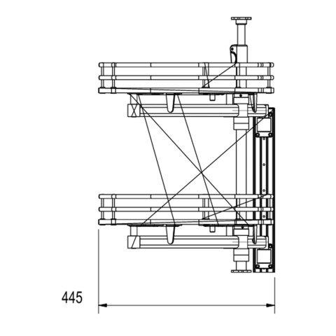 Cargo Magic Corner GEMI 1200mm Nerka Lewy Biały