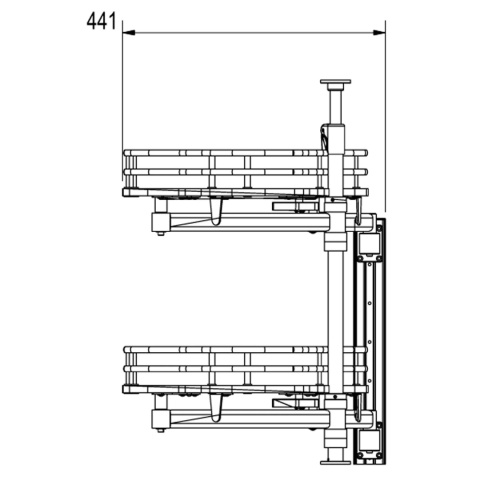 Cargo Magic Corner GEMI 900mm Nerka Prawy Antracyt