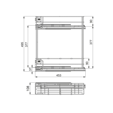 Kosz Cargo 15 2P Boczne Lewe Supra na butelki EMUCA