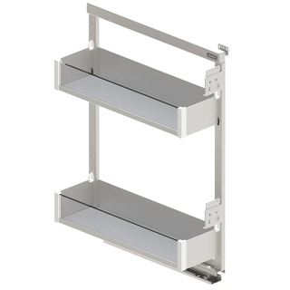 Kosz cargo boczne prawe 2P do szafki 200mm PURO Cichy domyk Biały Mat REJS