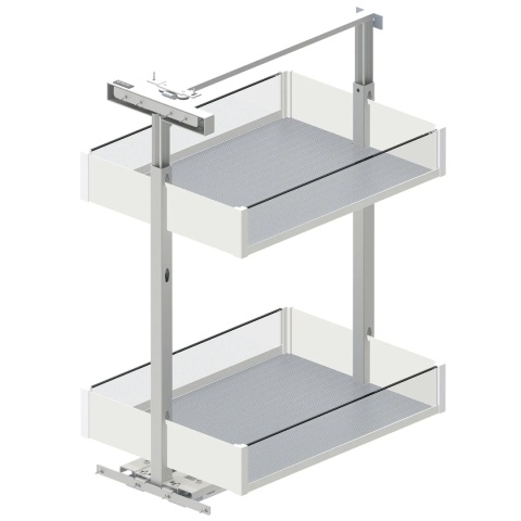 Kosz cargo dolne 2P do szafki 300mm PURO Cichy domyk Biały Mat REJS