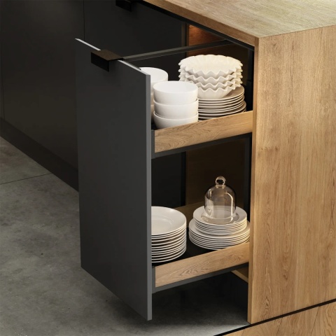 Kosz cargo dolne 2P do szafki 300mm PURO Cichy domyk Biały Mat REJS