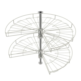 Półka obrotowa 3/4 fi 690mm Biała WIEXPOL