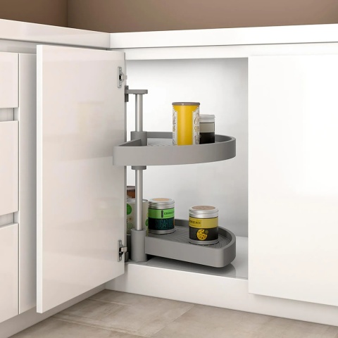 Półka obrotowa SHELVO 1/2 fi 750mm Biała Emuca