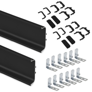 Profil środkowy GOLA C 2.35m do frontów bezuchwytowych zestaw - czarny