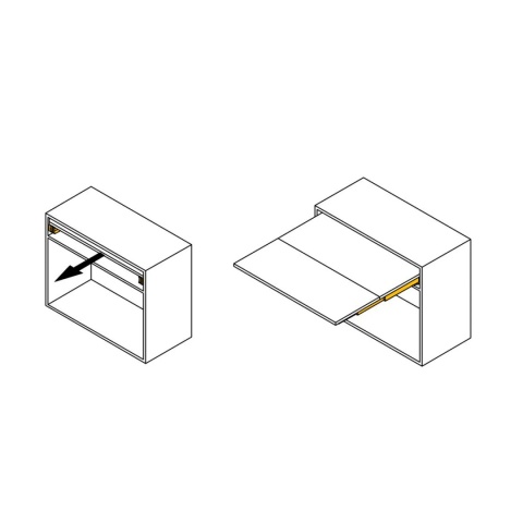 Prowadnice do stołu rozkładanego Lunch+39 Atim