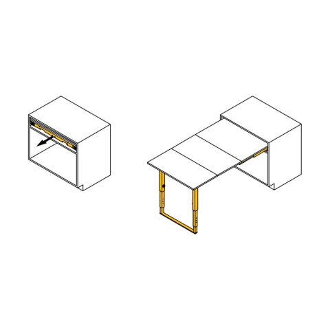 Prowadnice do stołu rozkładanego Party Atim