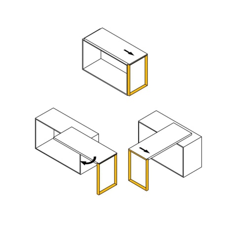System prowadnic do stołu przesuwnego i obrotowego Sestante Atim