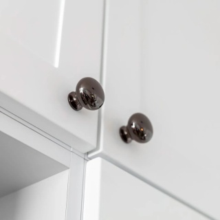 Uchwyt gałka meblowa Bergamo 32,5mm Czarny chrom GTV