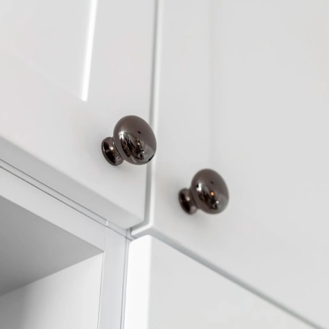 Uchwyt gałka meblowa Bergamo 32,5mm Czarny chrom GTV