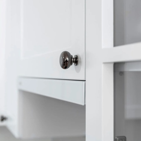 Uchwyt gałka meblowa Bergamo 32,5mm Czarny chrom GTV