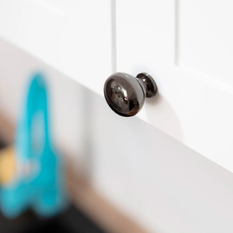 Uchwyt gałka meblowa Bergamo 32,5mm Czarny chrom GTV