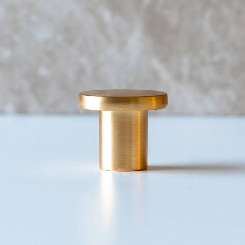 Uchwyt gałka meblowa Spot 24mm Złoto szczotkowane GTV