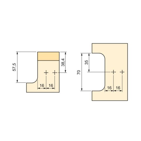 Wspornik do montażu profili Gola - ocynk