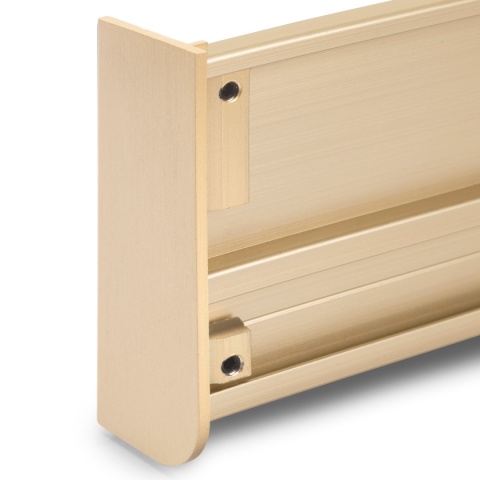 Zaślepka do górnego profilu GOLA lewa - złoty