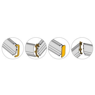 Zestaw akcesoriów do środkowego profilu GOLA - czarny