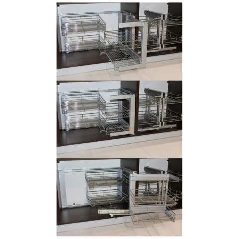 Kosz Cargo Magic Corner 900mm PTJ017GB Prawy AMIX