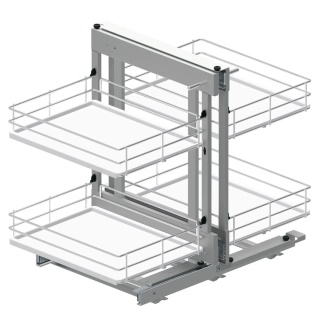 Kosz Cargo Magic Corner EVO 1200mm Lewy Biały Chrom Rejs