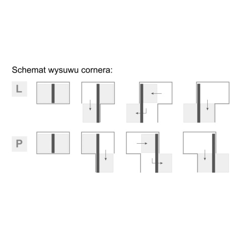 Kosz Cargo Magic Corner Maxima Classic 1200mm Prawy Grafit Rejs