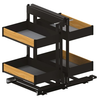 Kosz Cargo Magic Corner PURO 1000mm Prawy Czarny Dąb Rejs