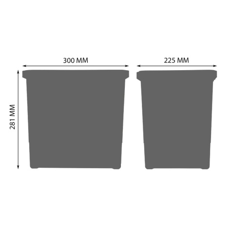 Kosz Segregator na śmieci Sortownik 60 1x15L 2x7L FUTURE
