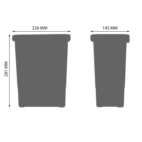 Kosz Segregator na śmieci Sortownik 60 1x18L 2x7L FUTURE CONFIG