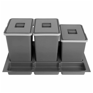 Kosz Segregator na śmieci Sortownik 80 2x18L 1x15L FUTURE CONFIG