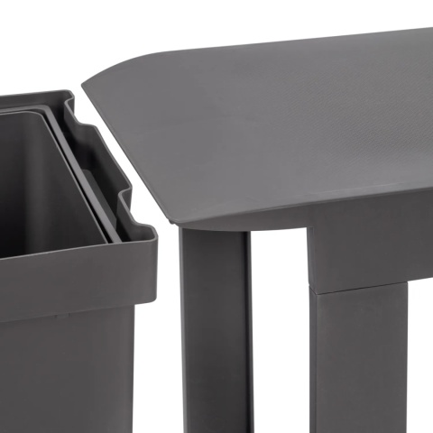 Kosz na śmieci wysuwany 3x10L montaż dolny antracyt EMUCA