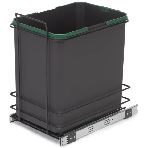 Kosz na śmieci wysuwany 35L H-479mm montaż dolny antracyt EMUCA
