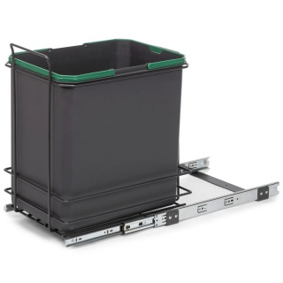 Kosz na śmieci wysuwany 35L H-479mm montaż dolny antracyt EMUCA