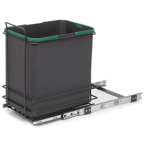Kosz na śmieci wysuwany 35L H-479mm montaż dolny antracyt EMUCA