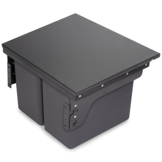 Kosz segregator na śmieci Recycle 2x24L antracyt EMUCA