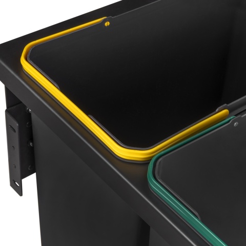 Kosz segregator na śmieci Recycle 2x24L antracyt EMUCA