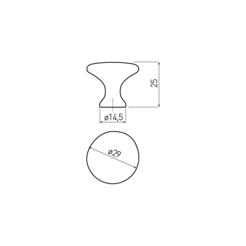 Uchwyt gałka meblowa Udine 29mm Chrom GTV