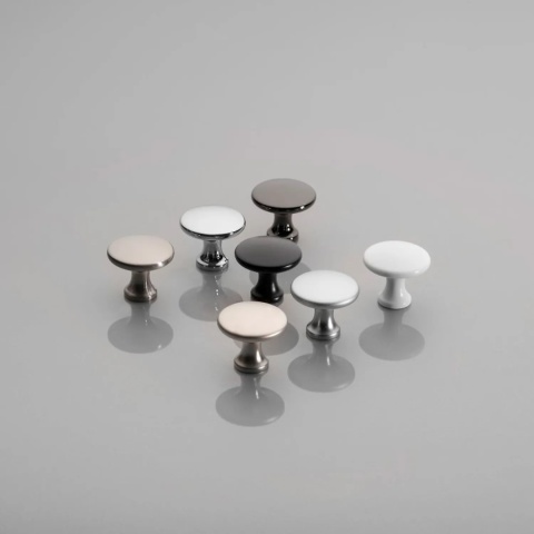 Uchwyt gałka meblowa Udine 29mm Czarny mat GTV