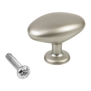 Uchwyt meblowy Gałka owalna do szafek HD-943 Satyna LEBA