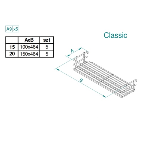 Kosz Cargo Maxi 15 5P Boczne Prawe CICHY DOMYK REJS LM Classic