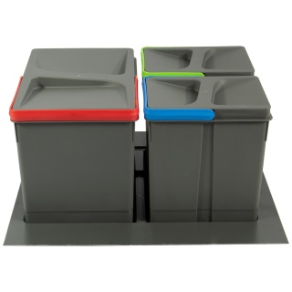 Kosz Segregator na śmieci 50 1x15L 2x7L EMUCA