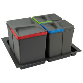 Kosz Segregator na śmieci 60 1x15L 2x7L EMUCA