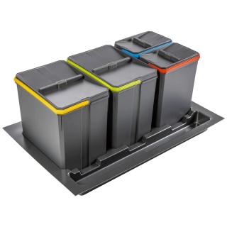 Kosz Segregator na śmieci AXISPACE 80 2x15L 2x7L GTV