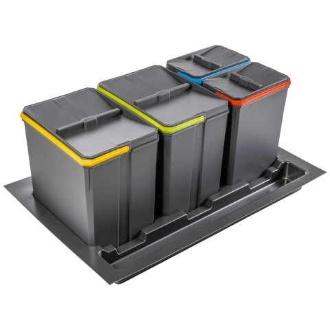 Kosz Segregator na śmieci AXISPACE 80 2x15L 2x7L GTV