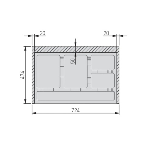 Kosz Segregator na śmieci AXISPACE 80 2x15L 2x7L GTV