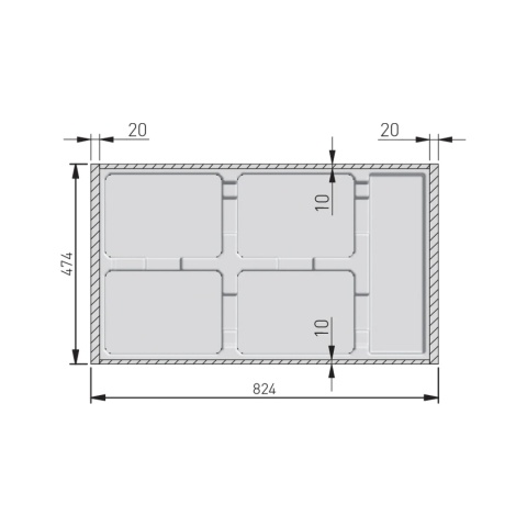Kosz Segregator na śmieci AXISPACE 90 4x15L GTV