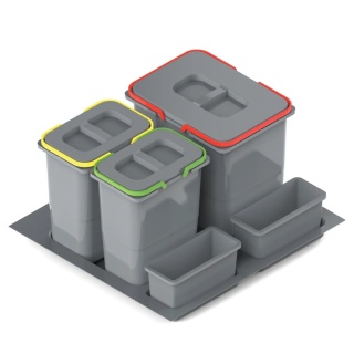 Kosz Segregator na śmieci Sortownik 60 1x20L 2x9L PRAKTIKO Rejs