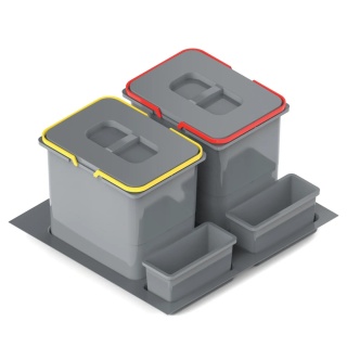 Kosz Segregator na śmieci Sortownik 60 2x20L PRAKTIKO Rejs