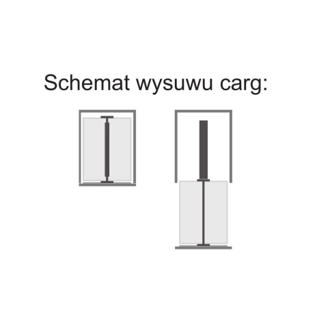 Kosz Cargo Midi 40 4P Dolne CICHY DOMYK 100kg EVO Biały Chrom REJS