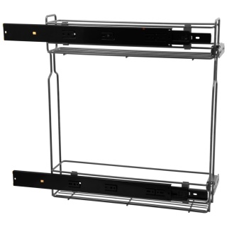 Kosz Cargo Mini 15 2 bocznego montażu CICHY DOMYK Grafit BL Wiexpol