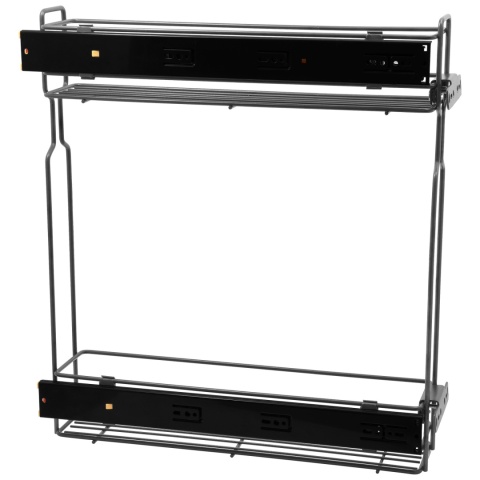 Kosz Cargo Mini 15 2 bocznego montażu CICHY DOMYK Grafit BL Wiexpol