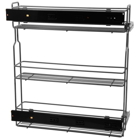 Kosz Cargo Mini 15 3 bocznego montażu CICHY DOMYK Grafit BL Wiexpol