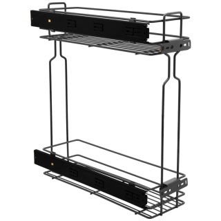 Kosz Cargo Mini 20 2 bocznego montażu CICHY DOMYK Grafit BL Wiexpol